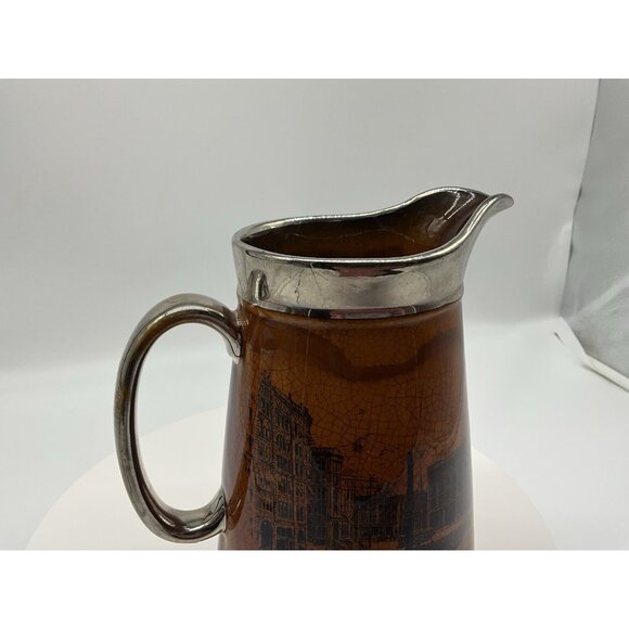 Ridgeway Pottery Pitcher Made for the Bon Mache in Seattle Unique NW Collectible - Picture 8 of 14